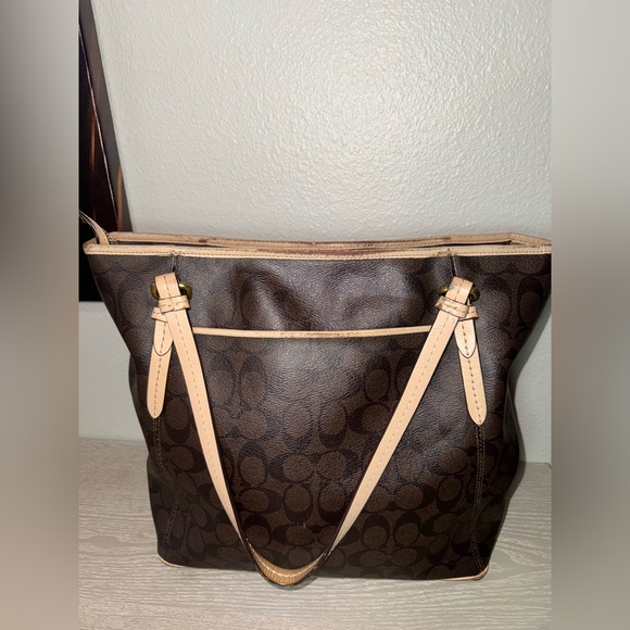 Coach PEYTON SIGNATURE ZIP TOP TOTE B1405-F28365 - Picture 11 of 14